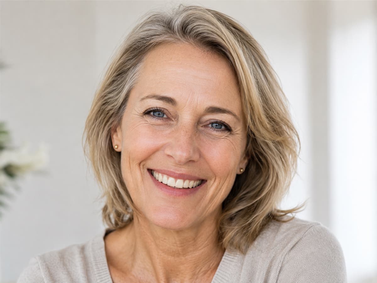 Paciente feliz con su prótesis dental en Clínica Araque Las Rozas de Madrid